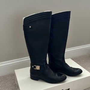 Anne Klein tall black leather boots size 7.5M